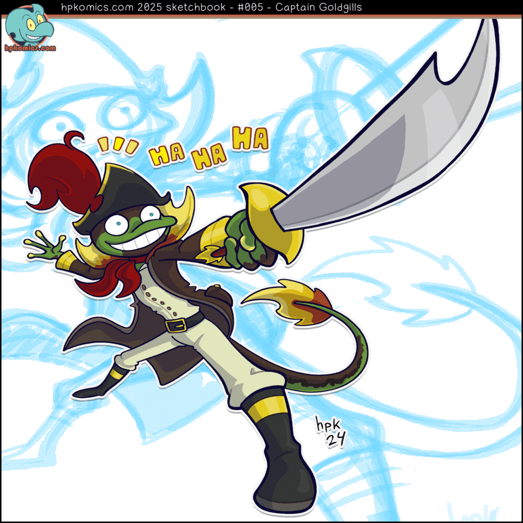 Captain Goldgills art, based on the character from The Fourth